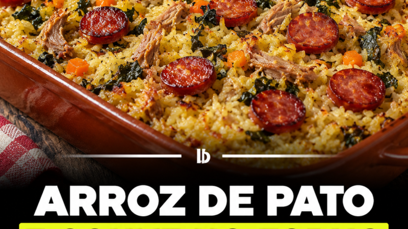 ARROZ DE PATO E COUVE NO FORNO