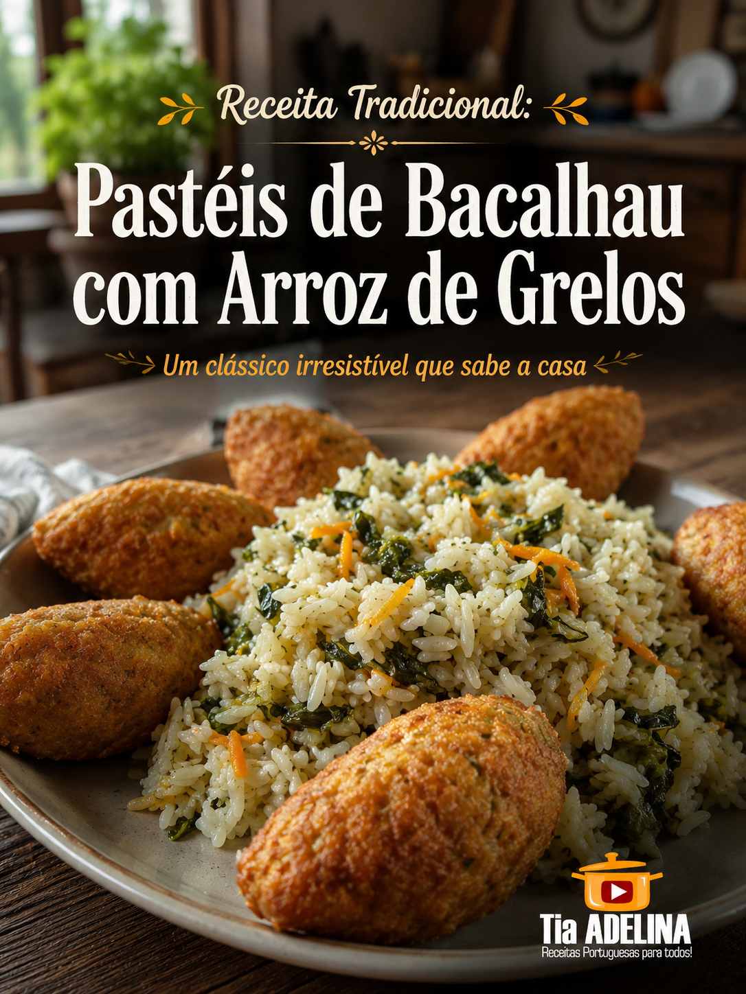 Receita Tradicional: Pastéis de Bacalhau com Arroz de Grelos