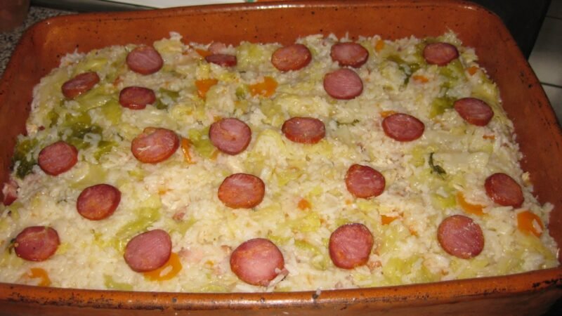 ARROZ DE PATO E COUVE NO FORNO