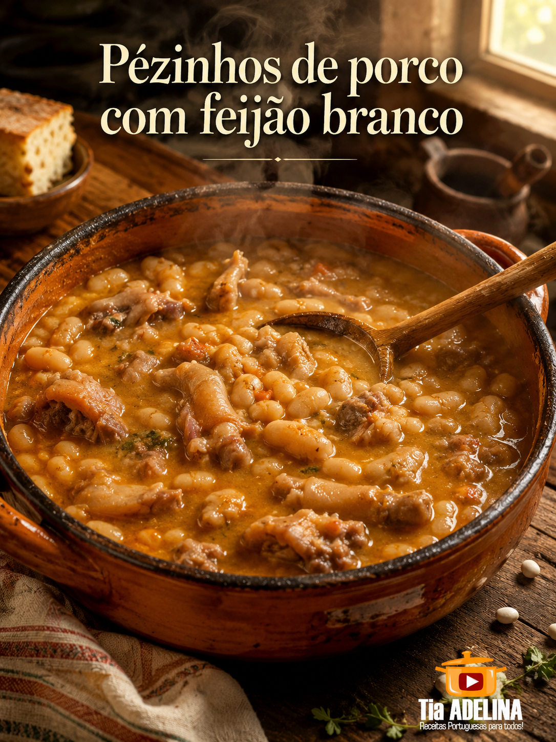 Receita de Pézinhos de porco com feijão branco