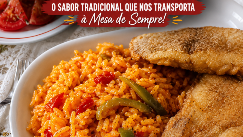Arroz de Tomate com Solha Frita