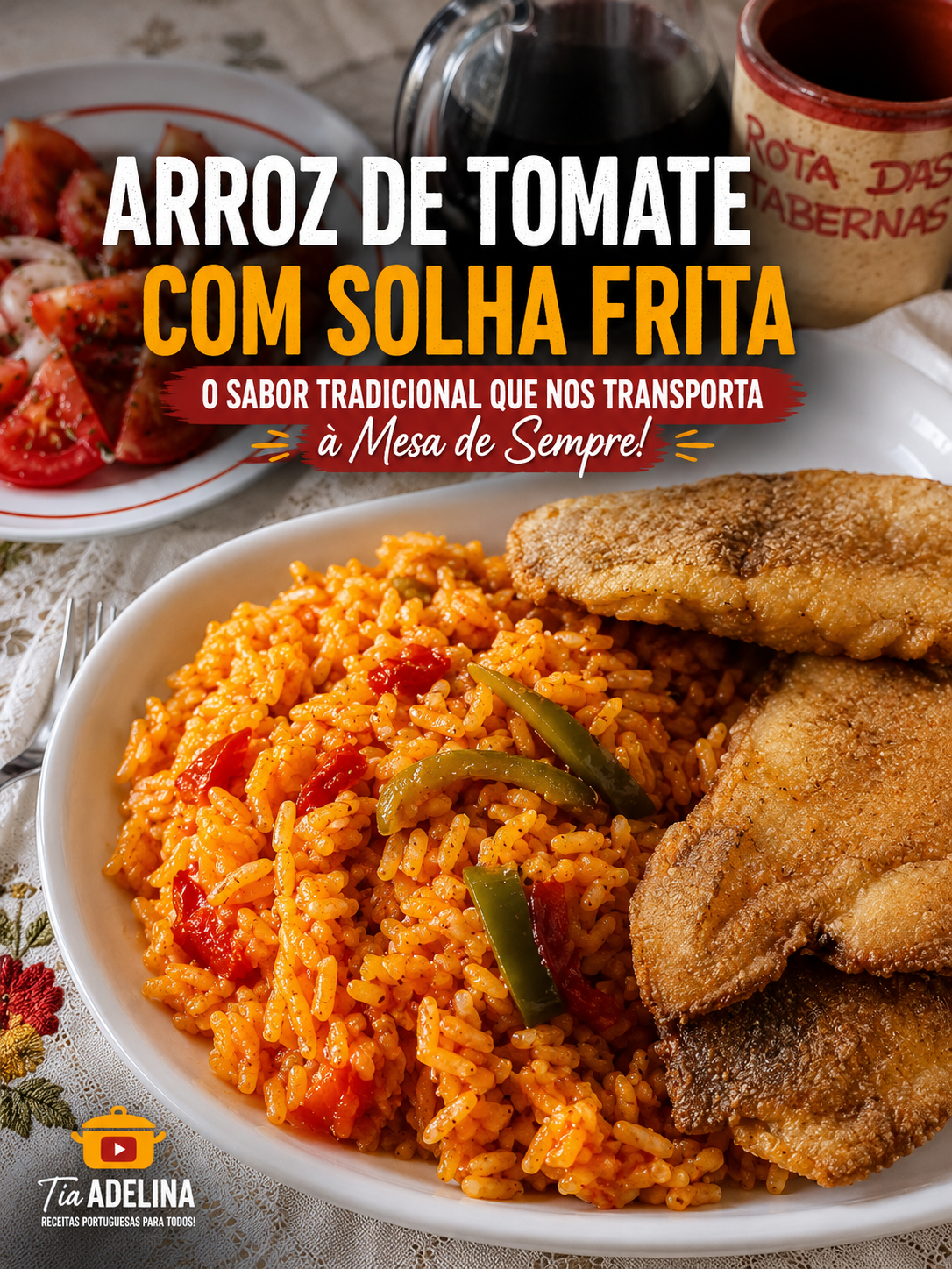 Arroz de Tomate com Solha Frita