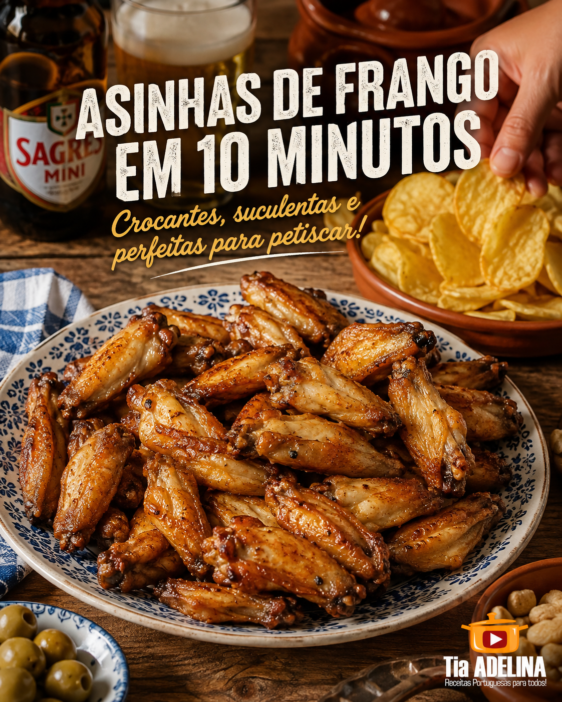 ASINHAS DE FRANGO EM 10 MINUTOS
