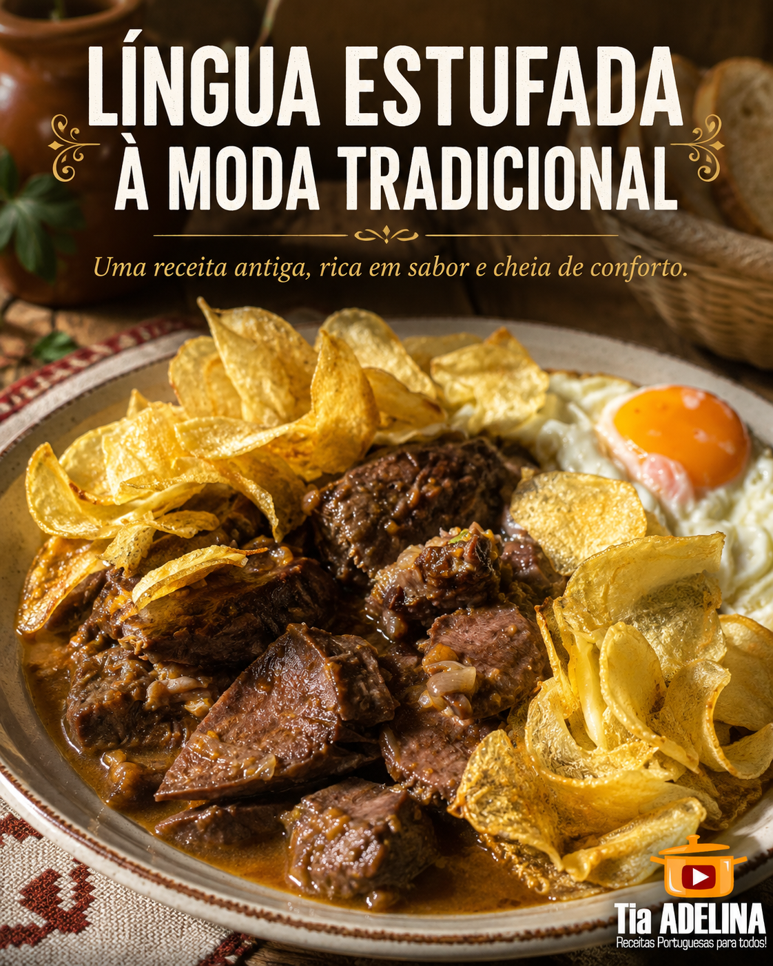 LÍNGUA ESTUFADA – Clássico da cozinha portuguesa