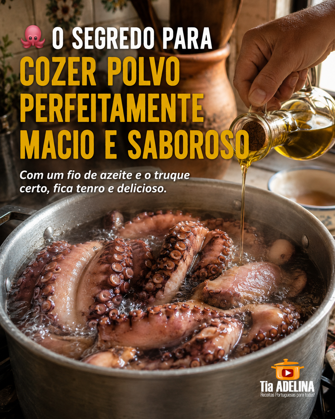 SEGREDO PARA COZER POLVO PERFEITAMENTE MACIO E SABOROSO