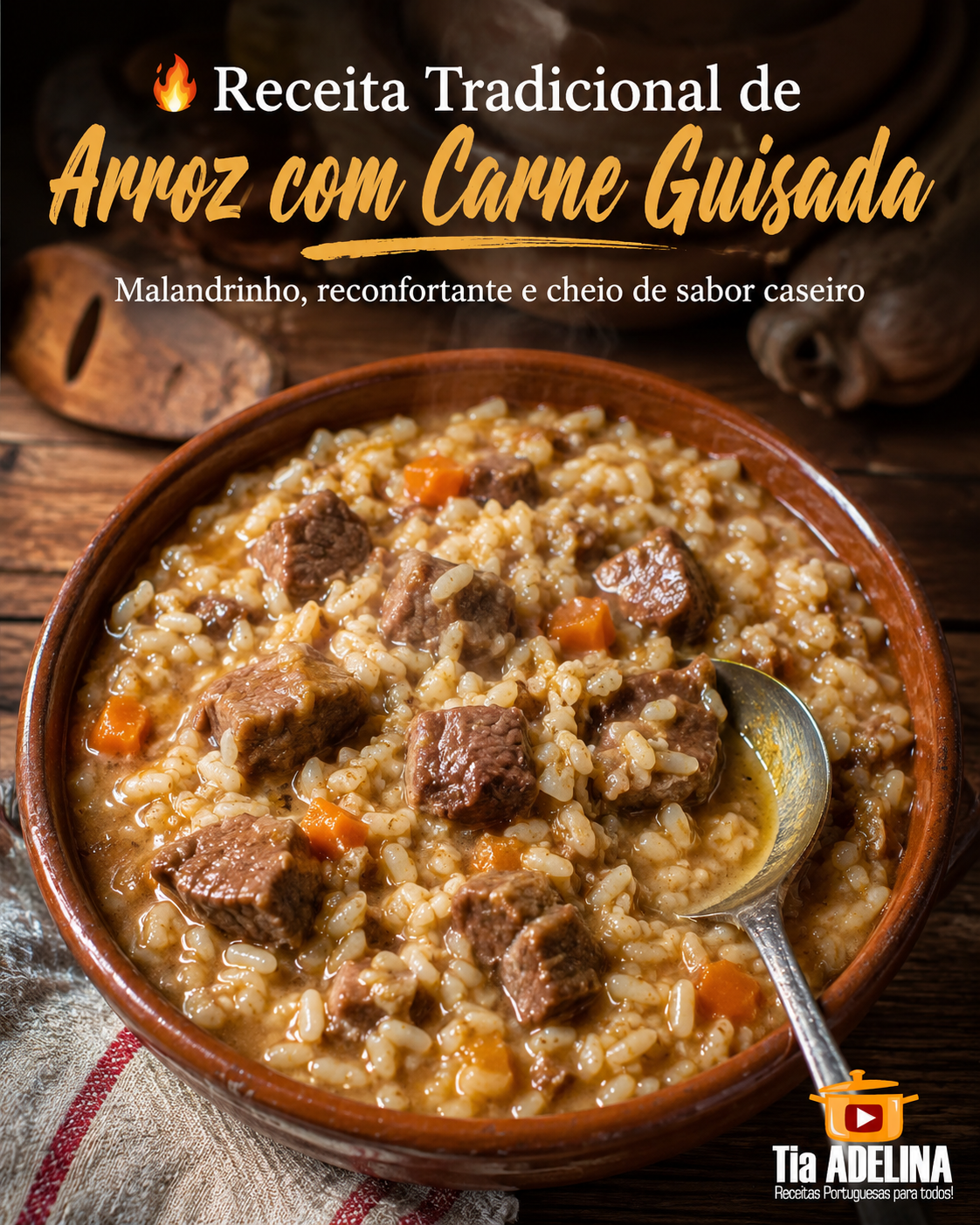 Receita Tradicional de Arroz com Carne Guisada