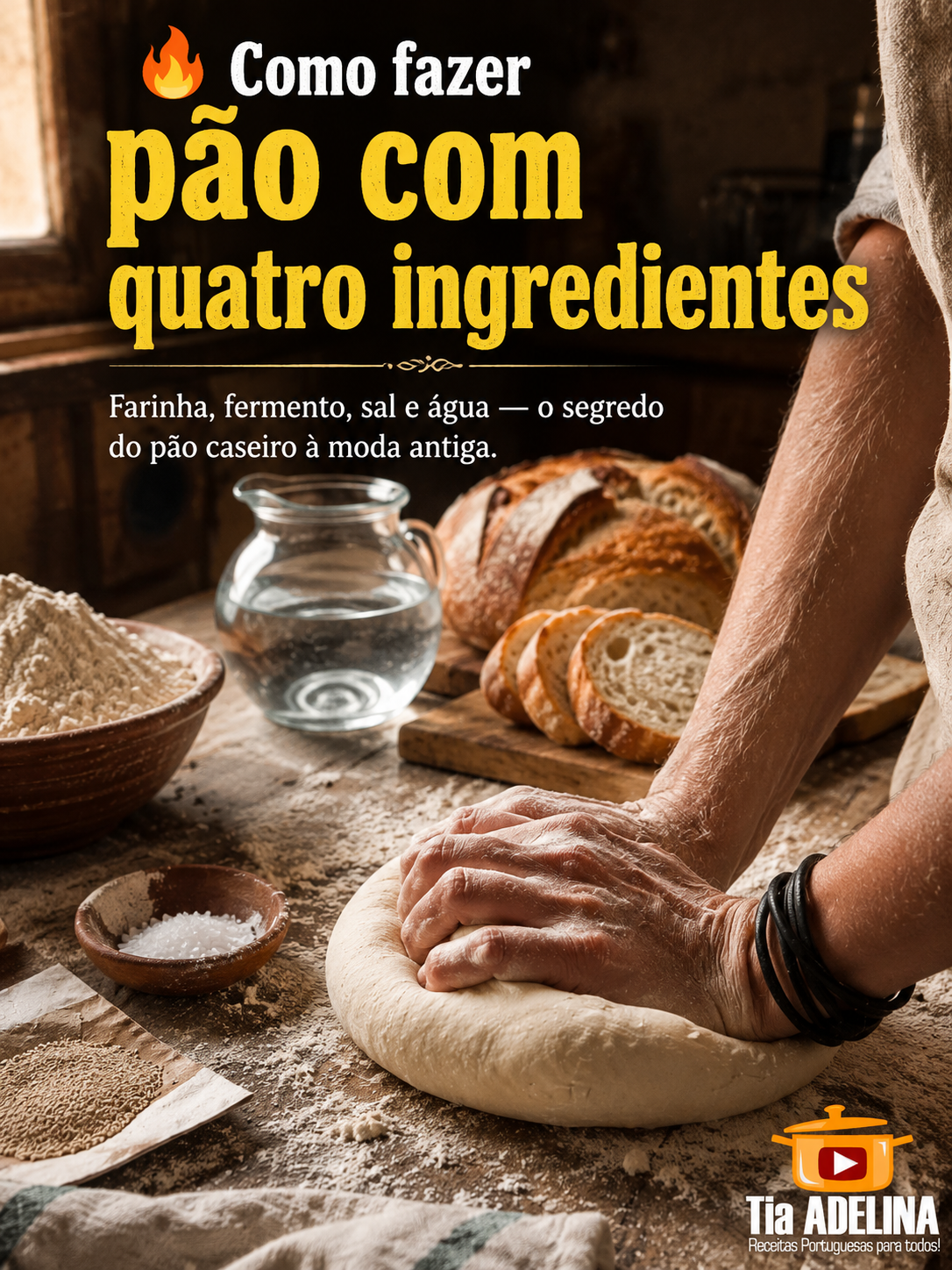 Como fazer pão com quatro ingredientes