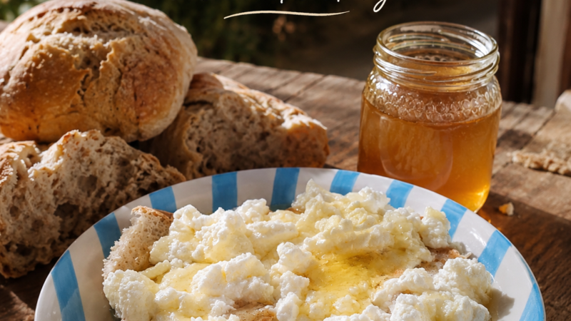 ALMECE EM CAMA DE PÃO ALENTEJANO COM MEL