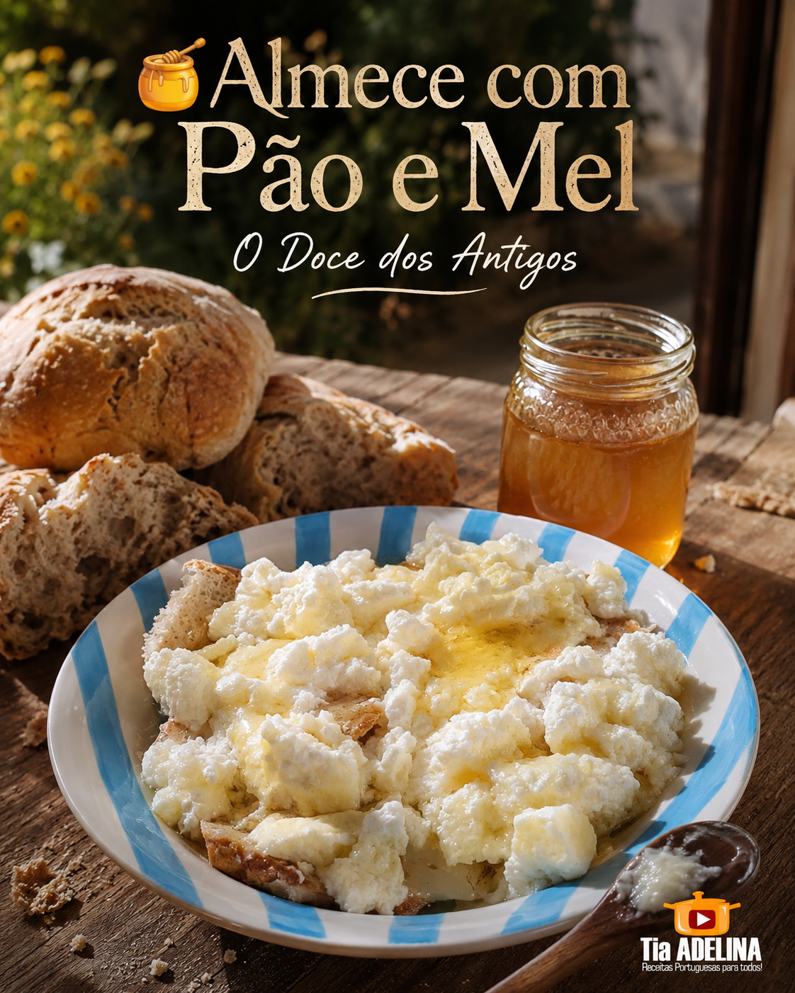 ALMECE EM CAMA DE PÃO ALENTEJANO COM MEL