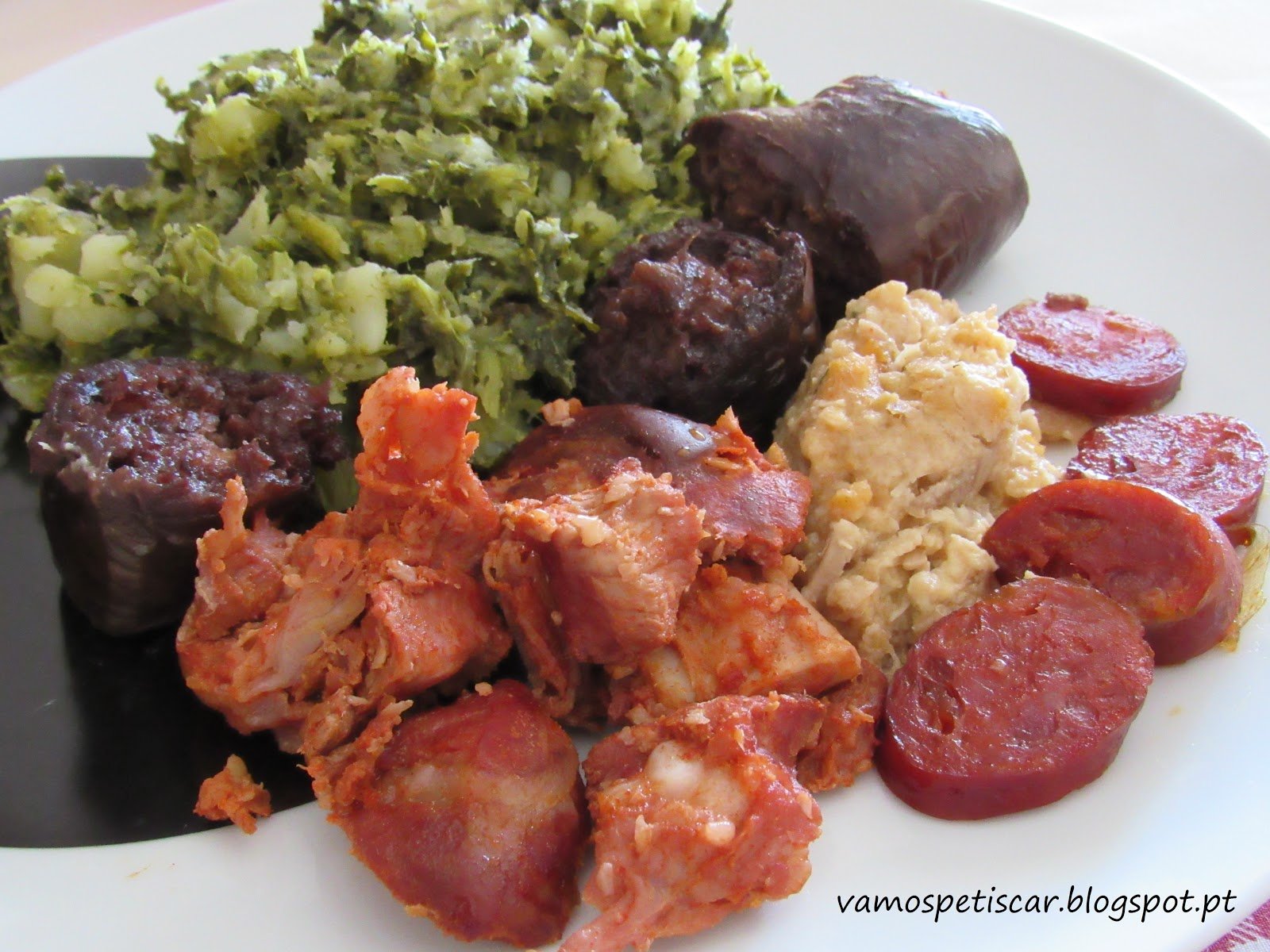 Receita Palaio com Grelos à Pobre