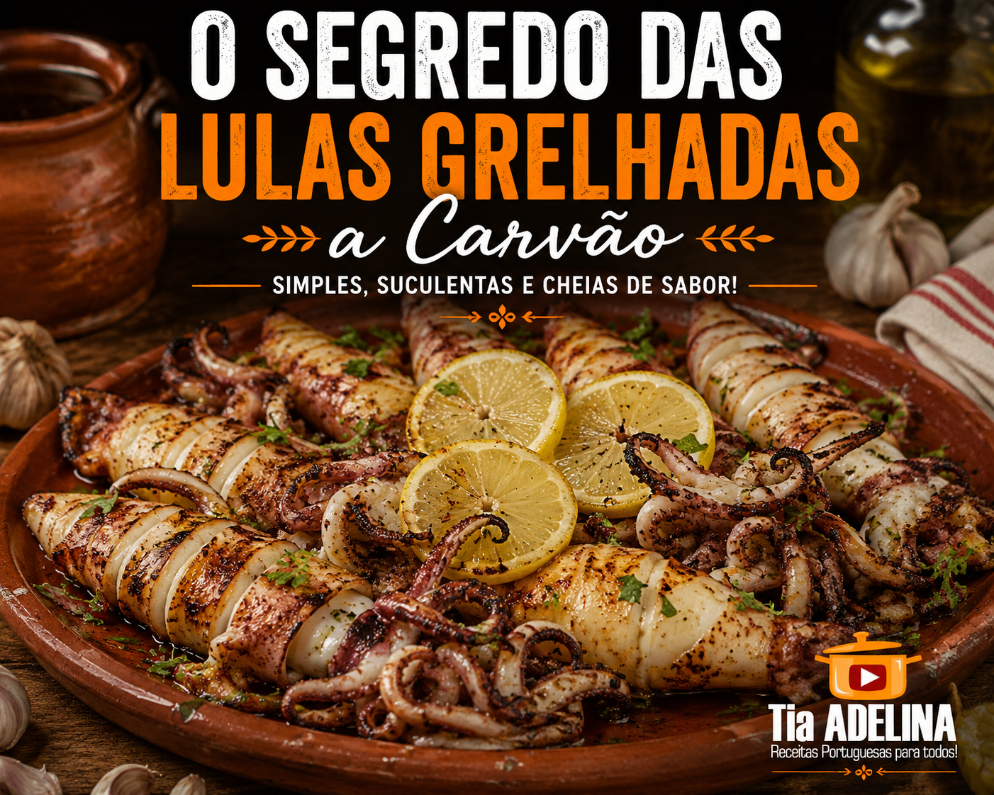 O Segredo das Lulas Grelhadas a Carvão