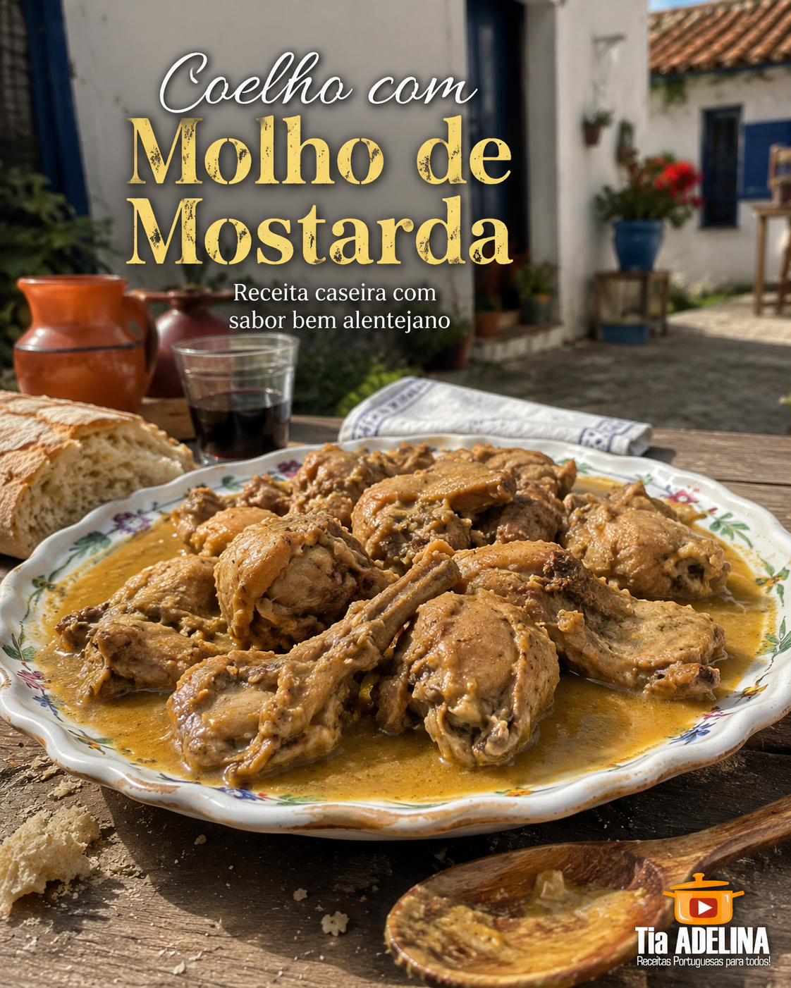 Coelho com molho de mostarda