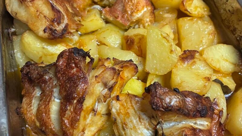 Red Fish com Batata Assada no Forno