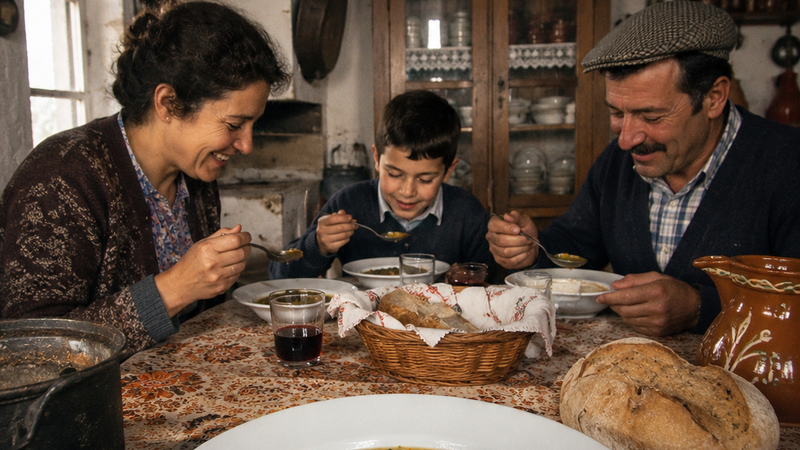 SOPA DE NABIÇAS COM CHOURIÇO MOURO, CHOURIÇO DE CARNE E PRESUNTO