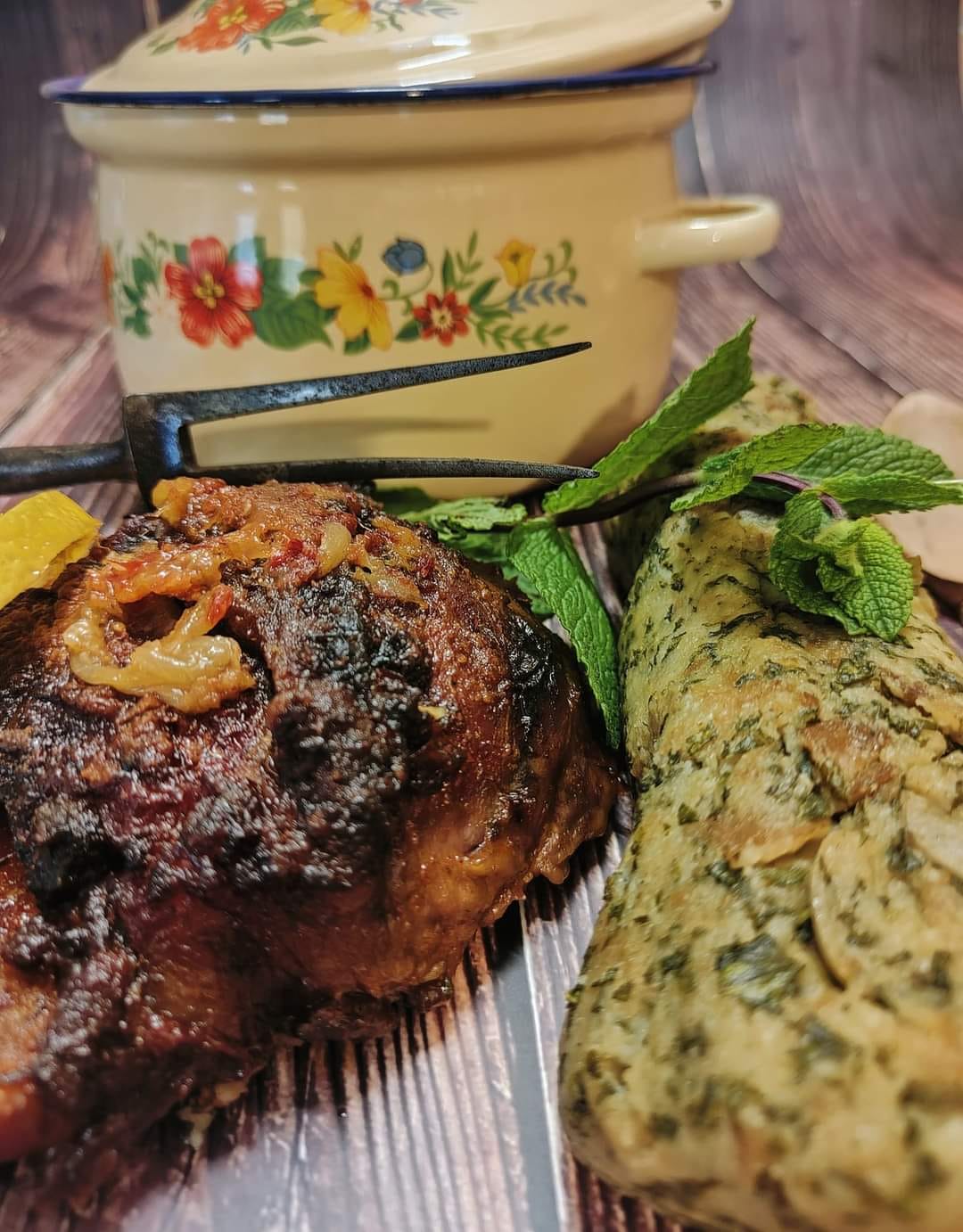 Burras com Migas de Hortelã