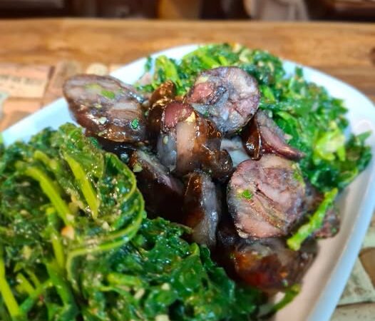 Chouriças com Grelo