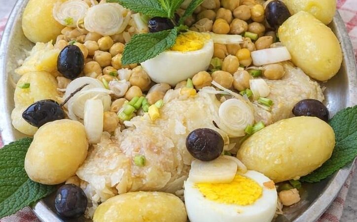 Bacalhau à Portuguesa com Grão e Ovo