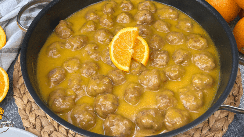 Receita de Almôndegas em molho de Sumo de Laranja