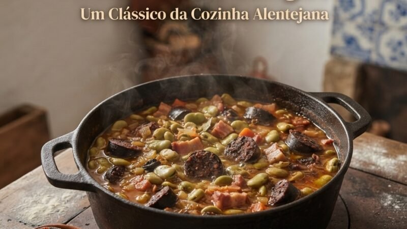 Favas com Bacon e Morcela de Sangue