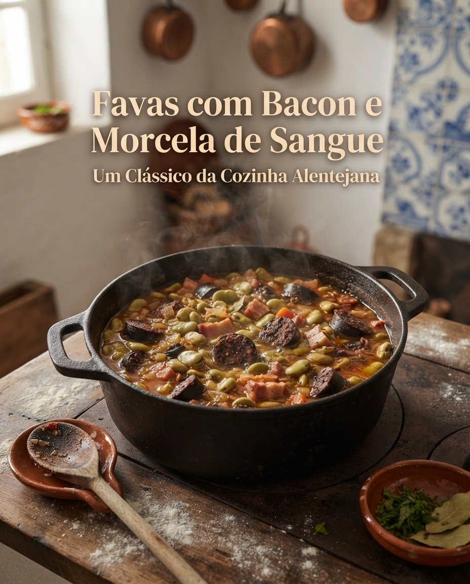Favas com Bacon e Morcela de Sangue