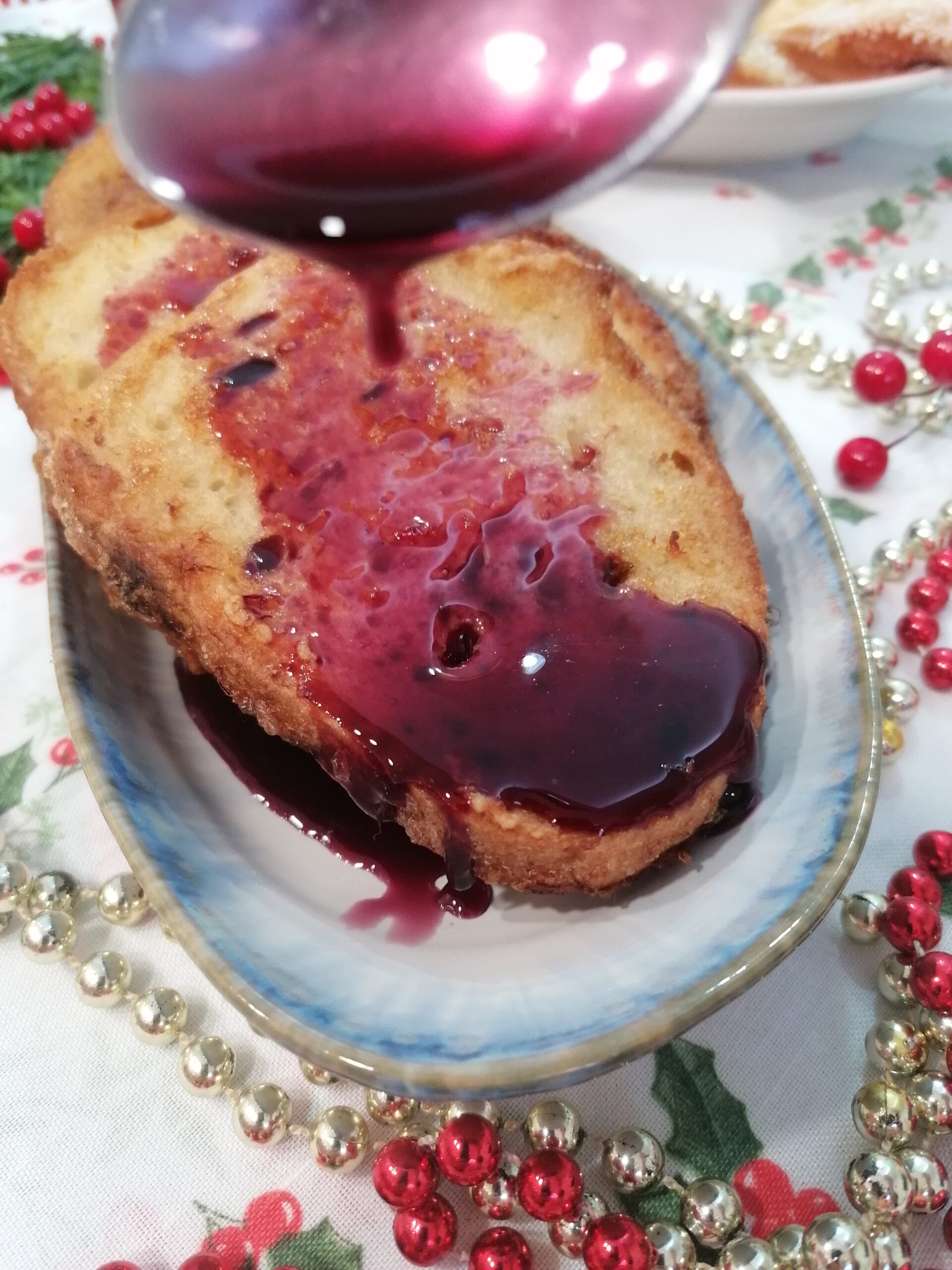 Fatias douradas com redução de Vinho do Porto