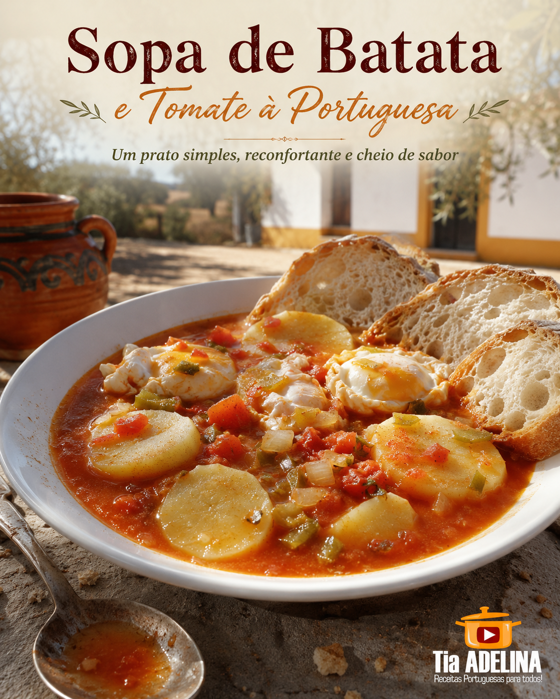 Sopa de Batata e Tomate à Portuguesa