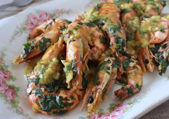 Camarões Fritos com Mostarda