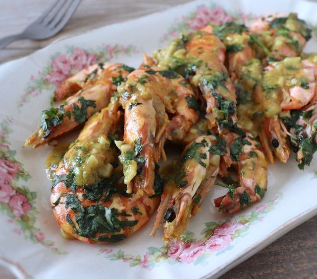 Camarões Fritos com Mostarda