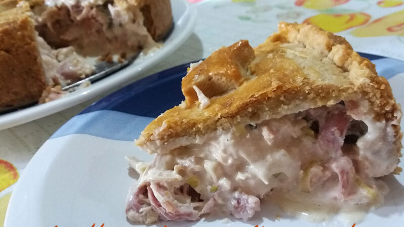 Tarte de Frango com Creme de Queijo