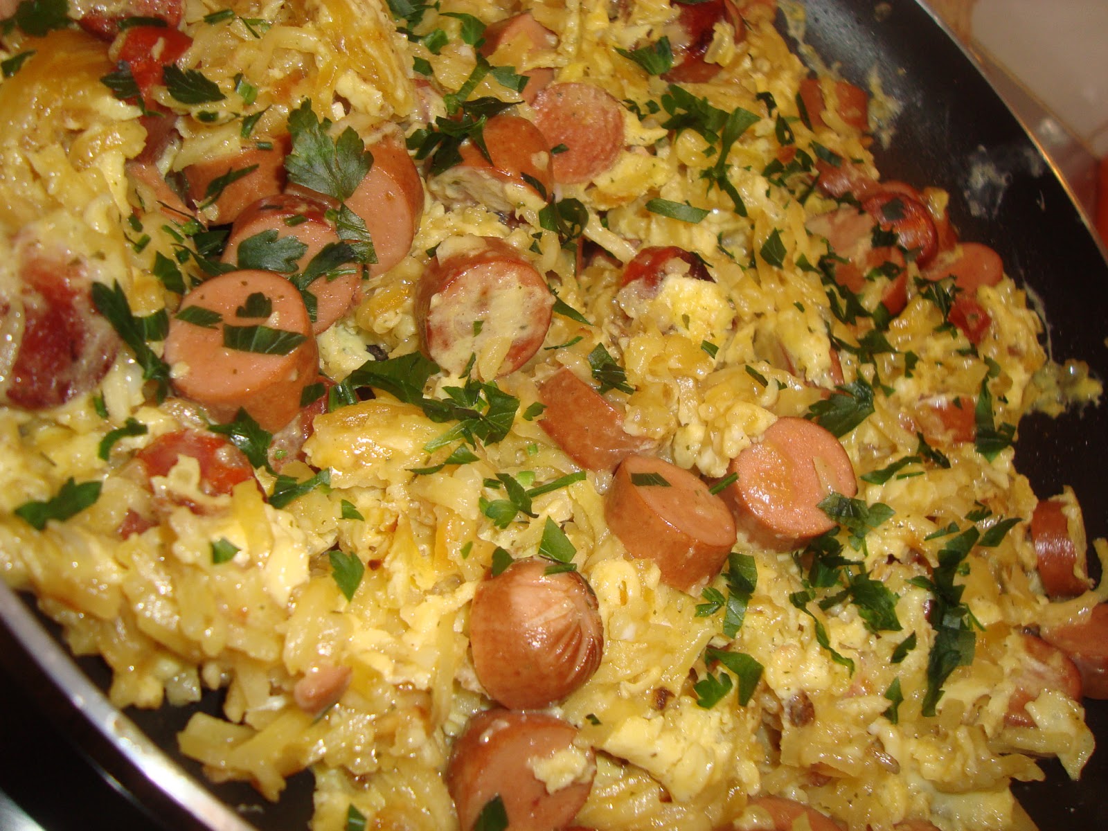 À Brás de salsichas para os miúdos de casa