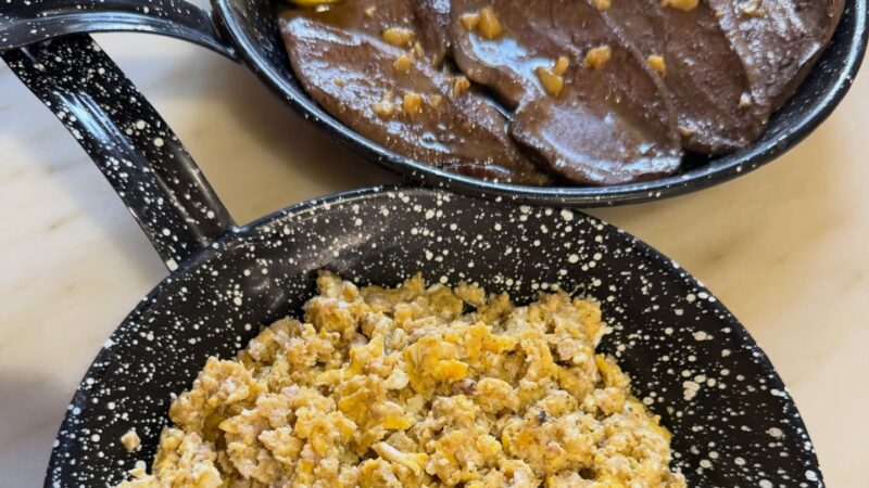 Rins na Frigideira e Miolos