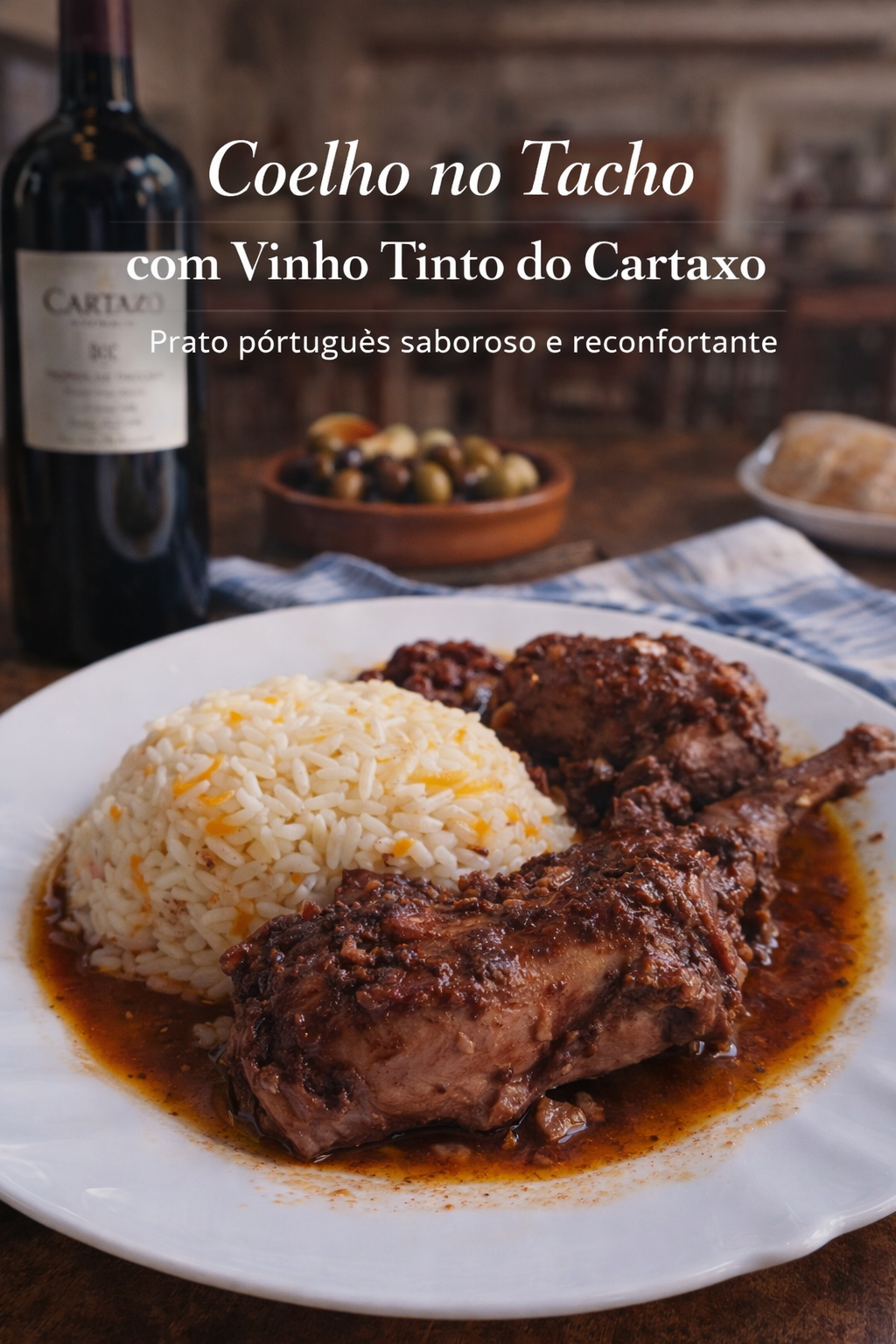 Coelho no Tacho com Vinho Tinto do Cartaxo