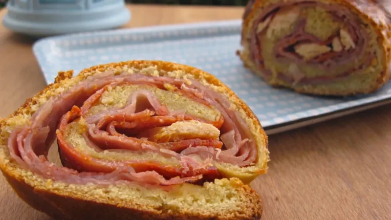 Folar recheado para a Páscoa