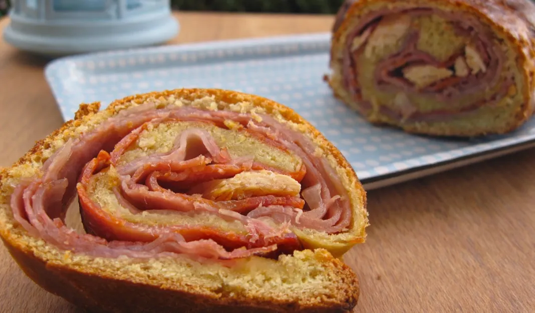 Folar recheado para a Páscoa
