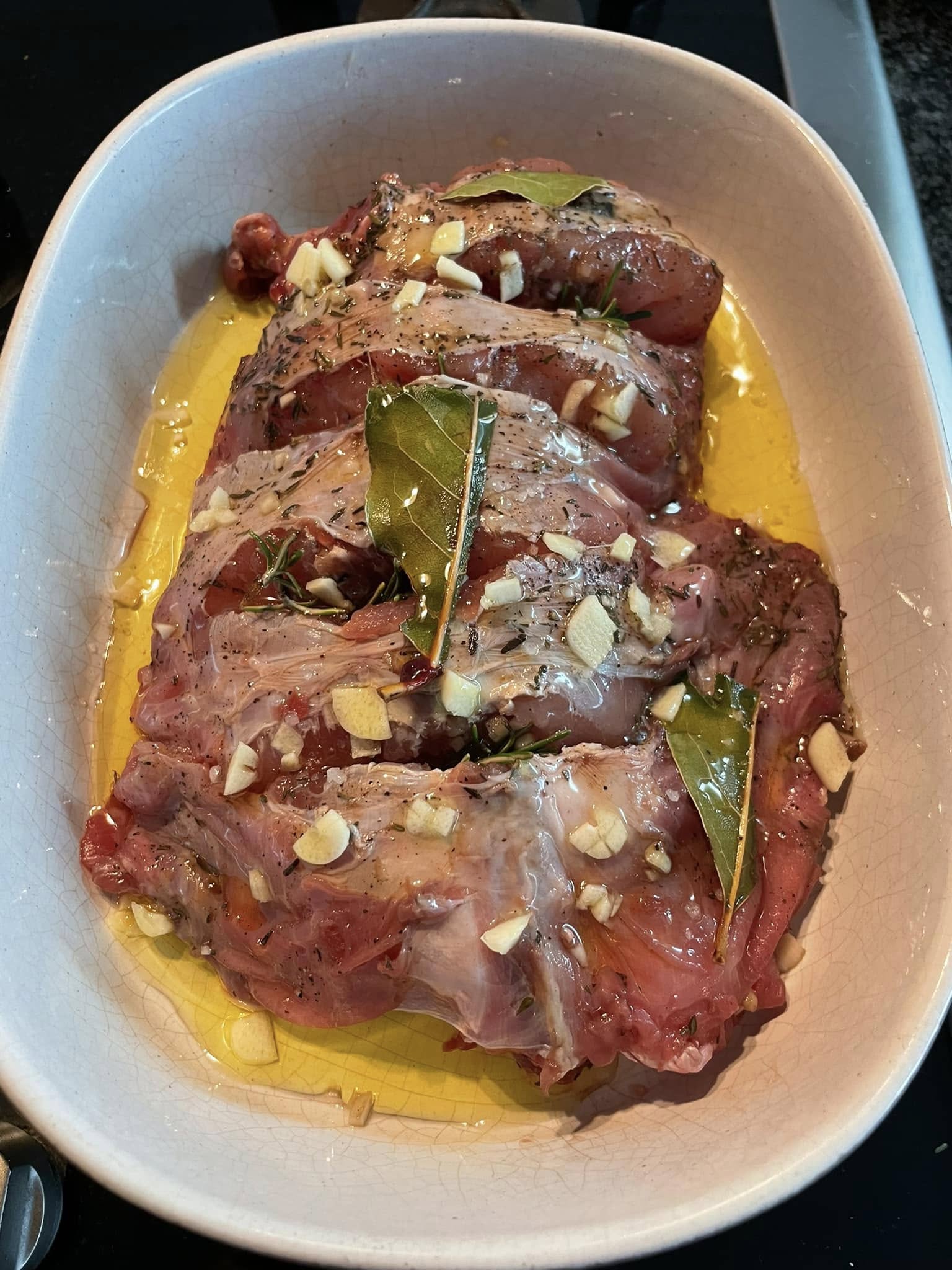 Lombinhos de Coelho Assados no Forno