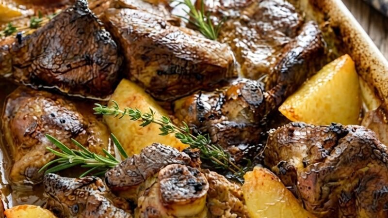 Perna de Borrego com Batatas no Forno