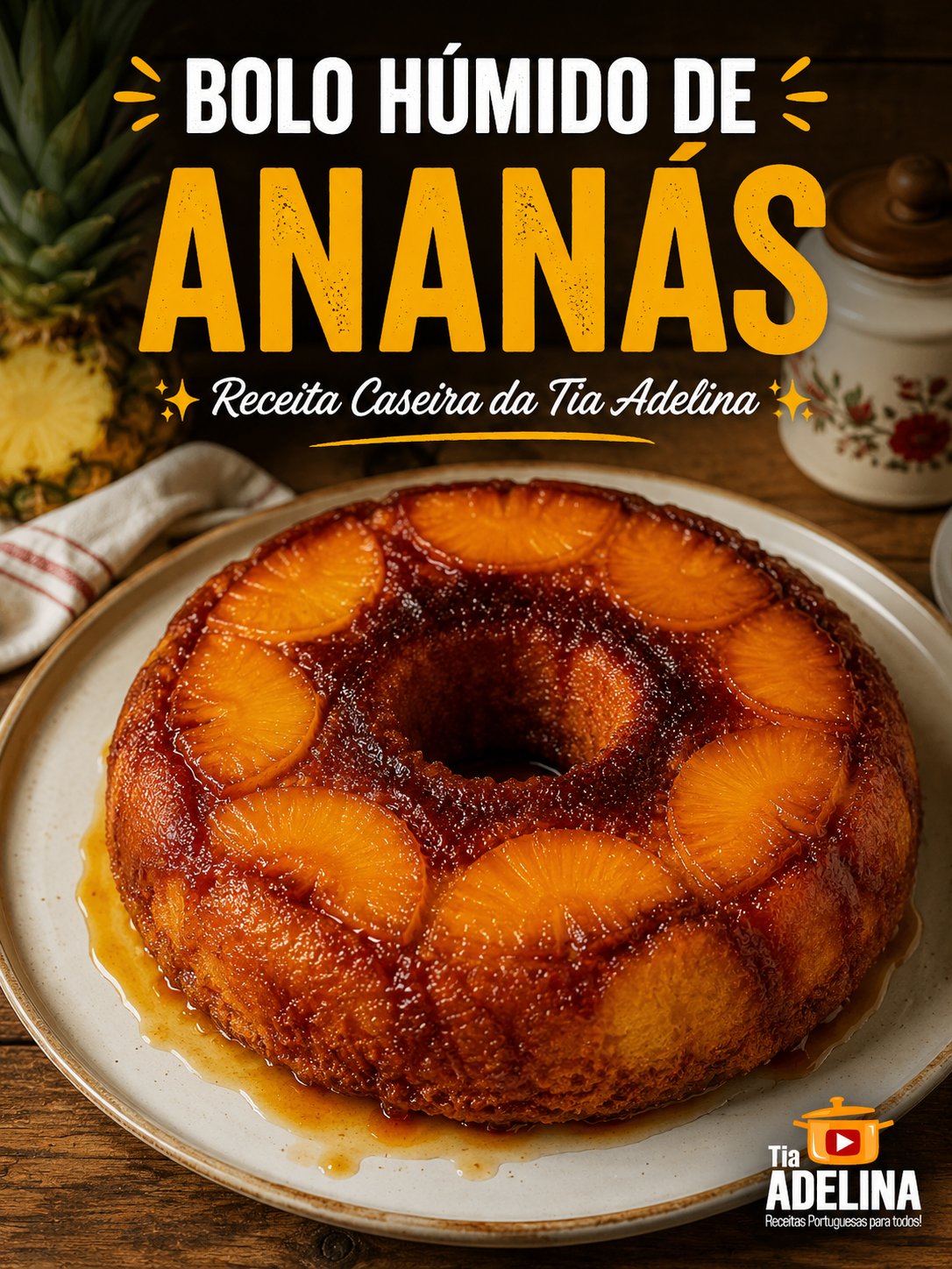 Bolo Húmido de Ananás da Tia Adelina