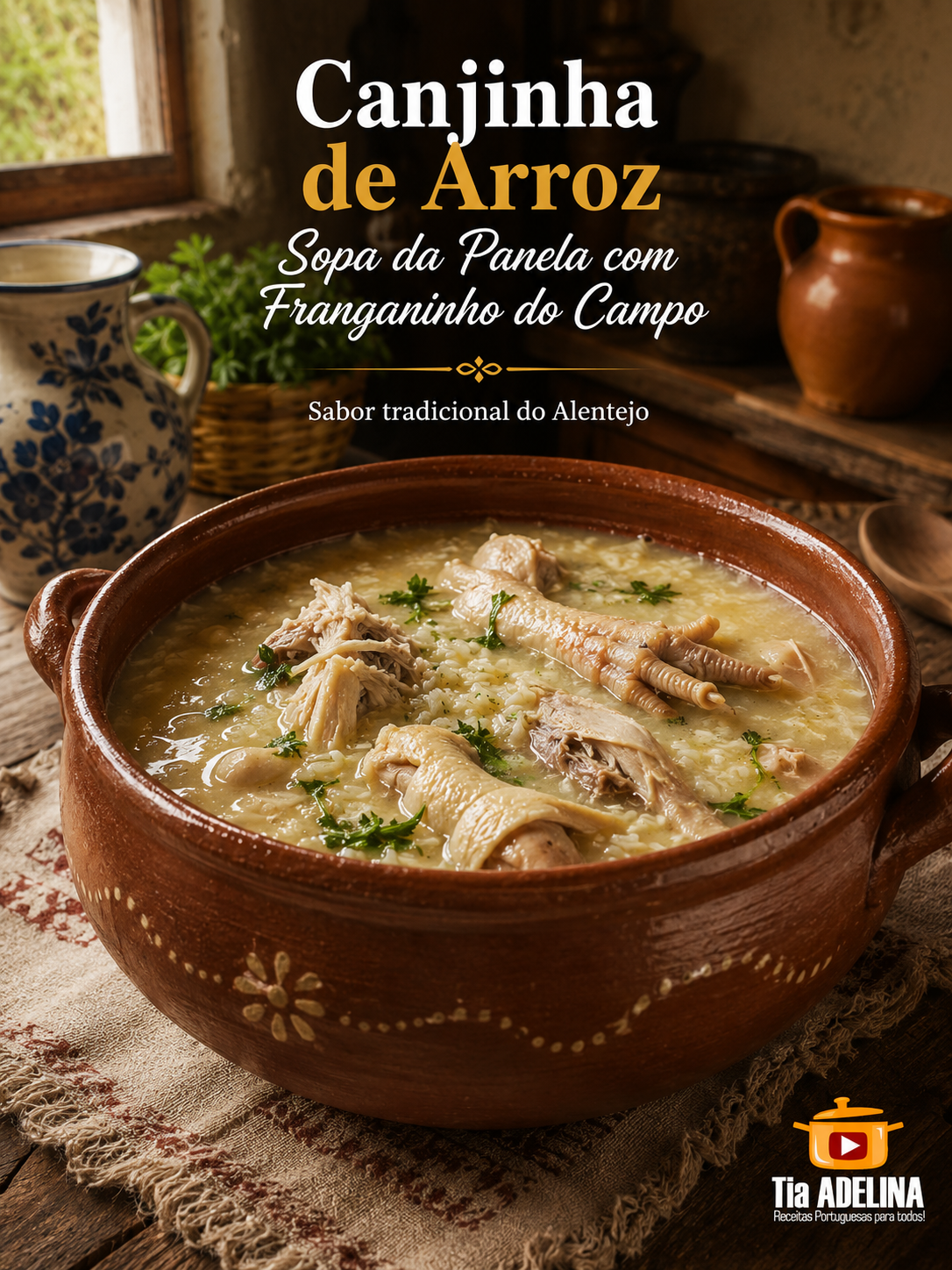 Receita de Canjinha de Arroz com Franganinho do Campo