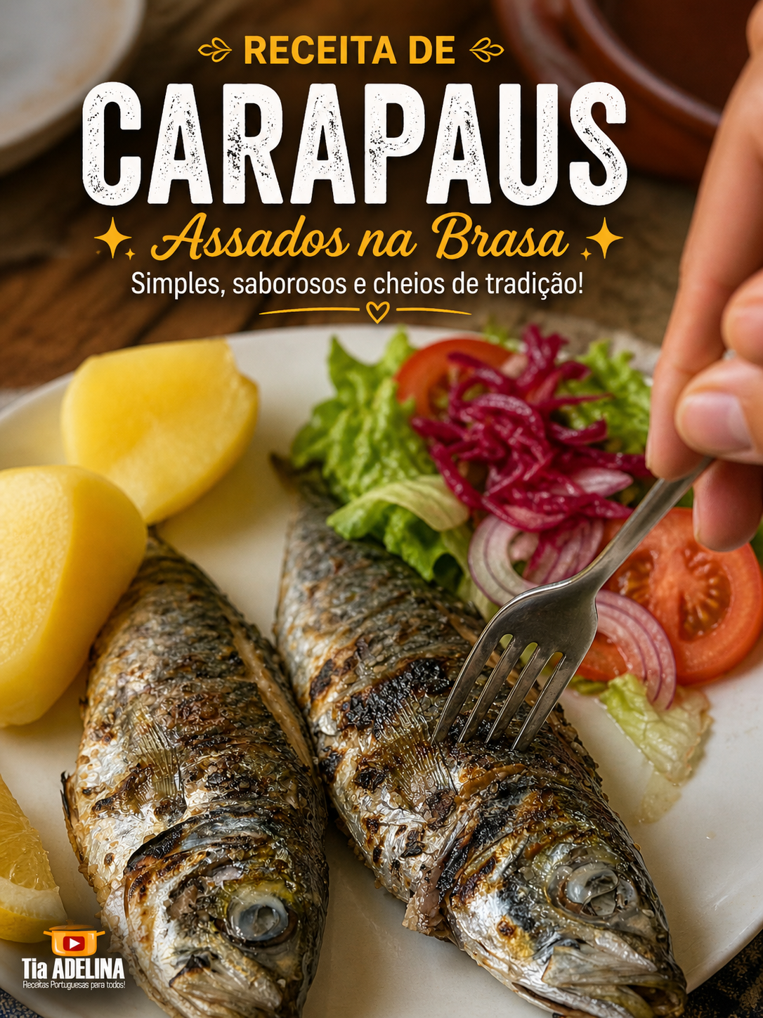 Receita de Carapaus Assados na Brasa