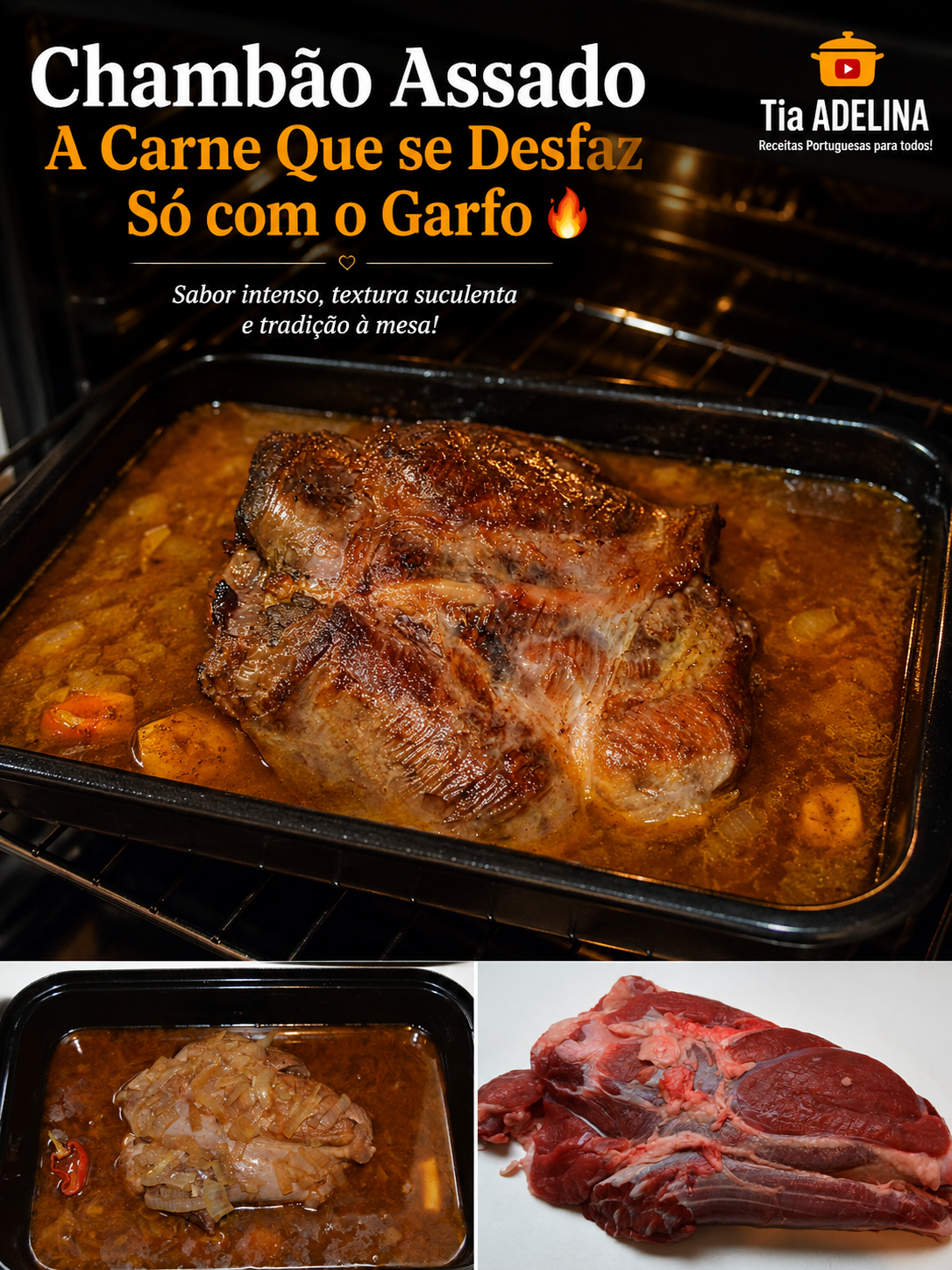 Chambão Assado — A Carne Que se Desfaz Só com o Garfo