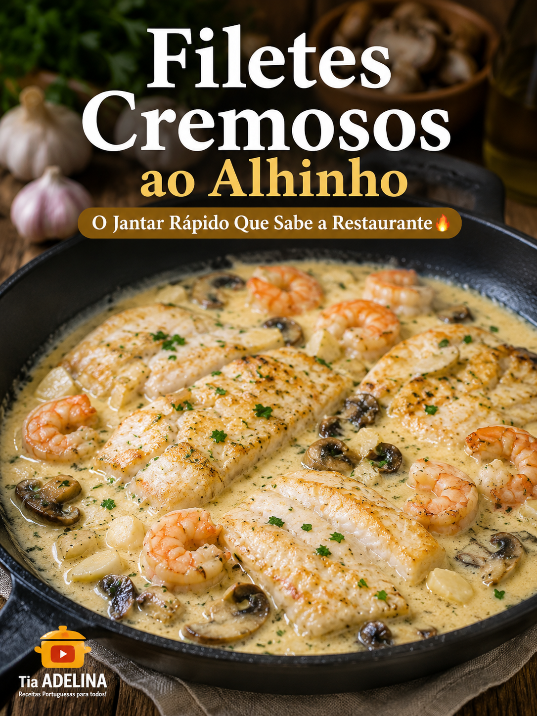 Filetes Cremosos ao Alhinho