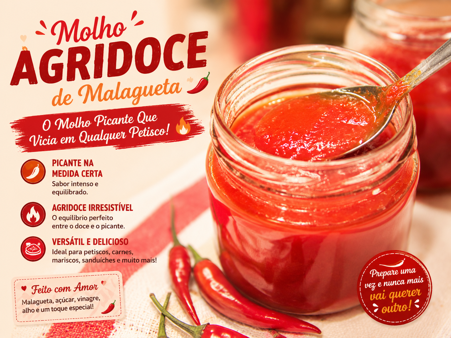 Molho Agridoce de Malagueta