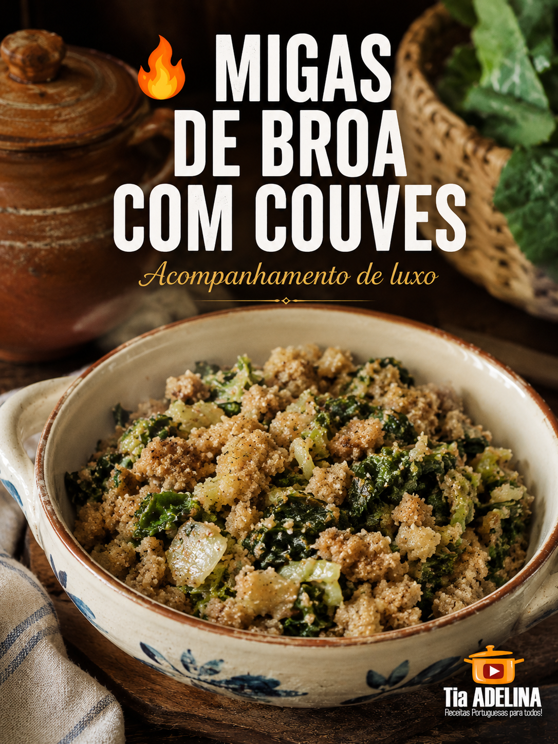 Migas de Broa com Couves