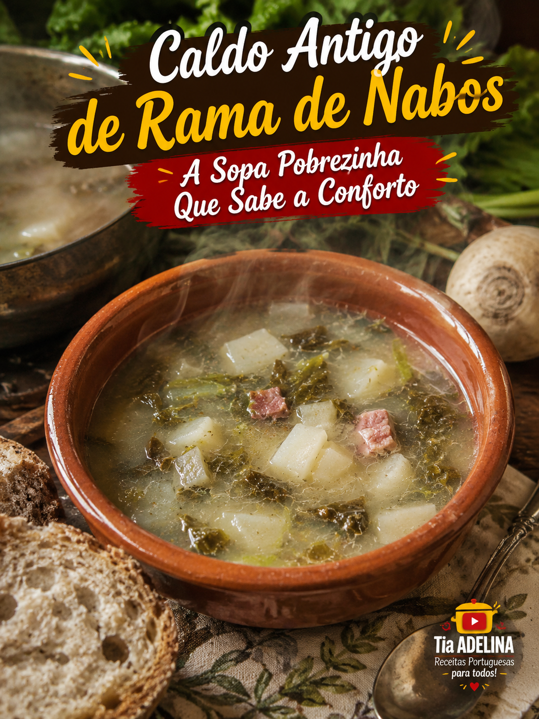 Caldo Antigo de Rama de Nabos