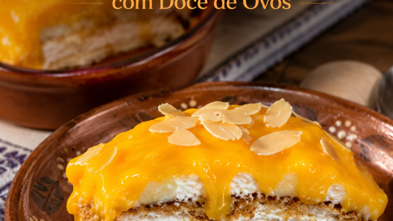 Semifrio de Bolacha com Doce de Ovos
