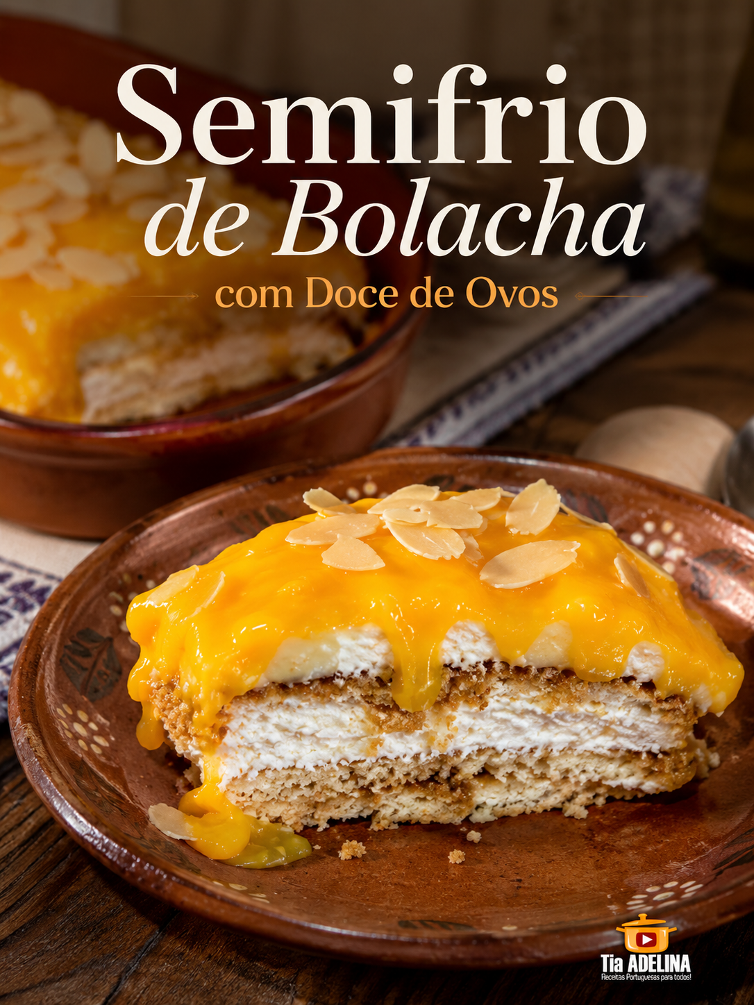 Semifrio de Bolacha com Doce de Ovos