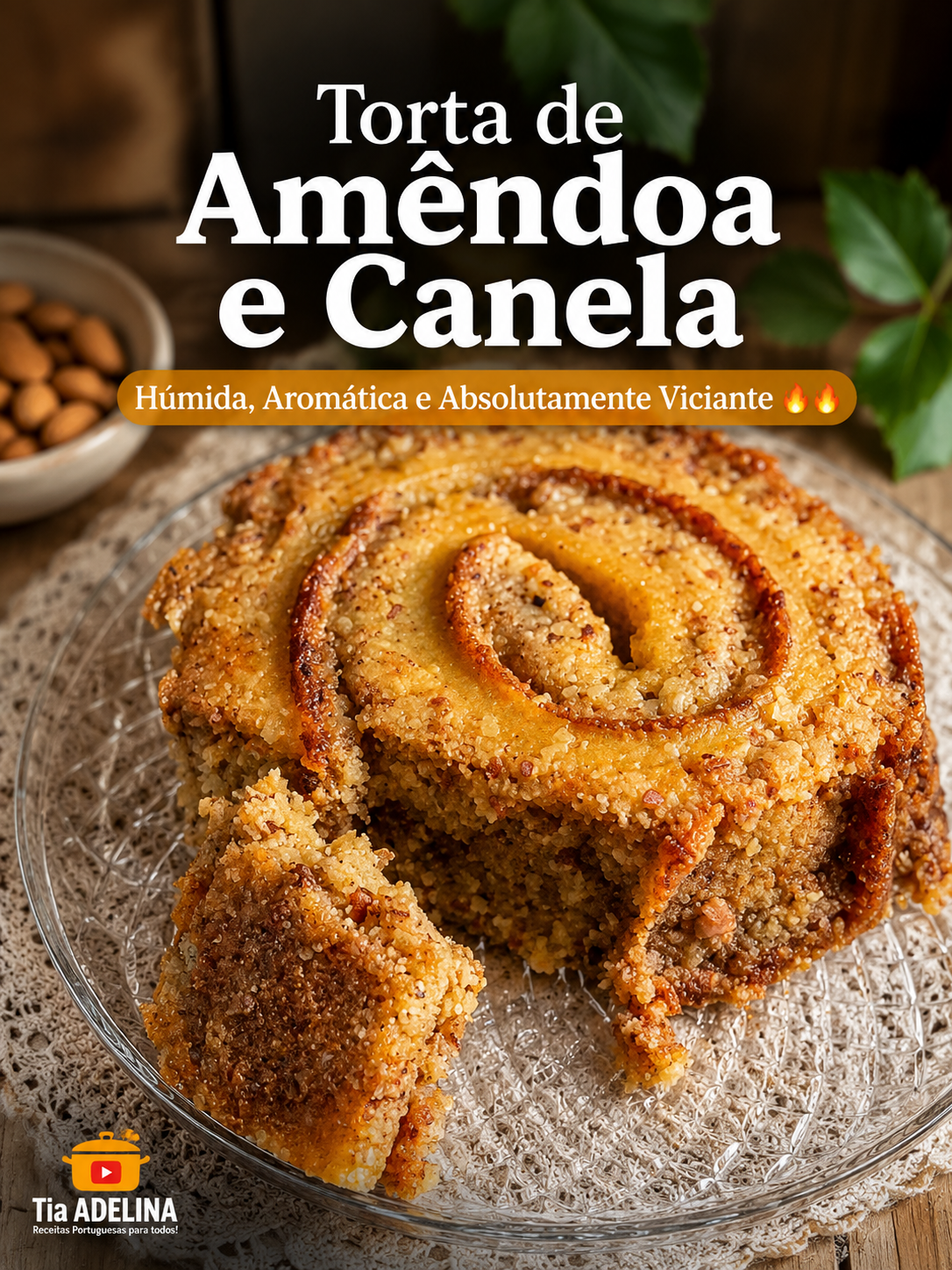 Torta de Amêndoa e Canela