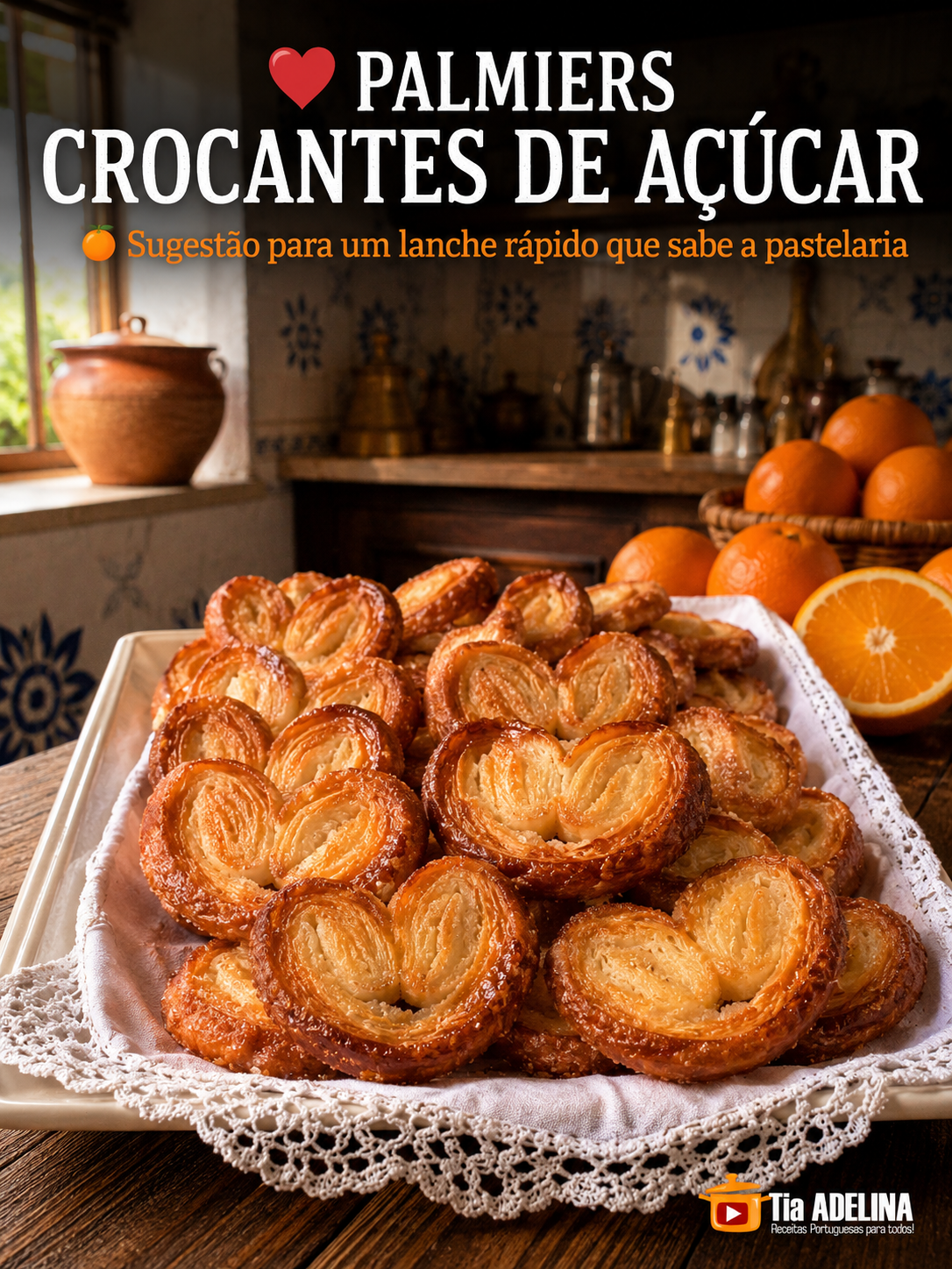 Palmiers Crocantes de Açúcar