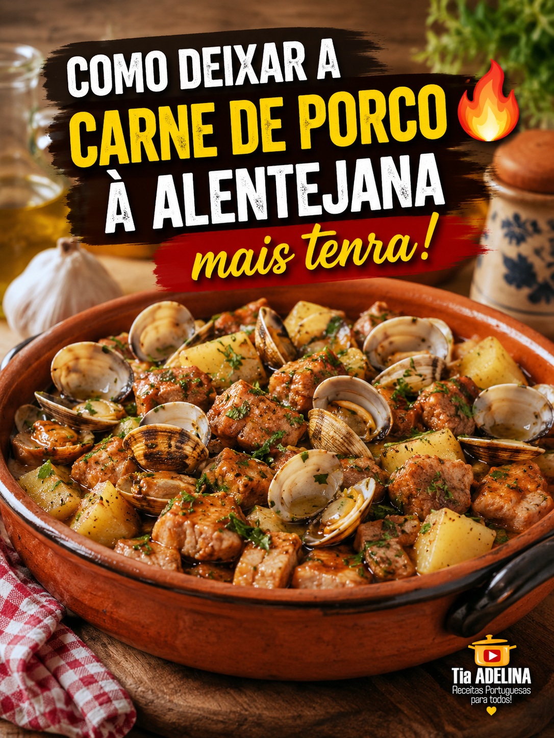 Como deixar a Carne de Porco à Alentejana mais tenra!