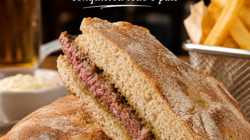 Prego em Bolo do Caco – Receita Tradicional com Carne Tenra e Manteiga de Alho